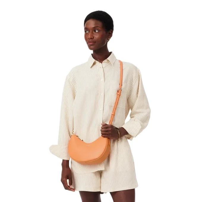 Bolsa pequena Champs-éLysaes em forma de meia-lua
