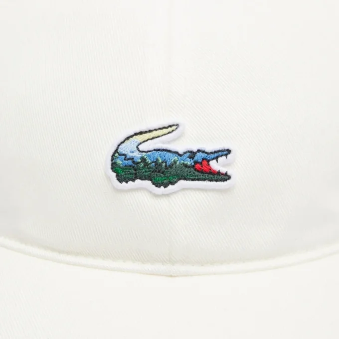Boné unissexo de algodão com crocodilo em paisagem
