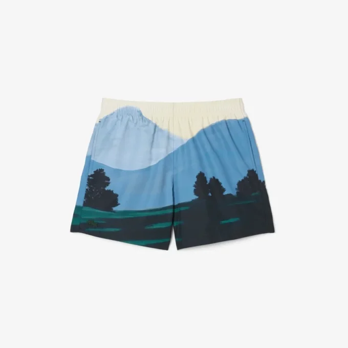 Boxers curtos para homem com padrão paisagístico