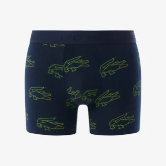 Boxers de algodão elástico com padrão de crocodilo para homem