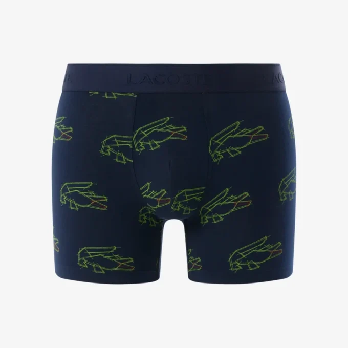 Boxers de algodão elástico com padrão de crocodilo para homem