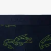 Boxers de algodão elástico com padrão de crocodilo para homem