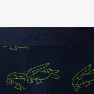 Boxers de algodão elástico com padrão de crocodilo para homem