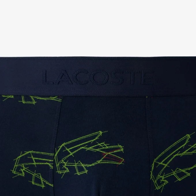 Boxers de algodão elástico com padrão de crocodilo para homem