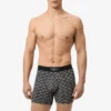 Boxers de algodão elástico estampados para homem