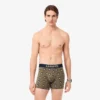 Boxers de algodão elástico estampados para homem