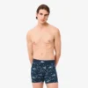 Boxers de algodão elástico estampados para homem