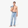 Boxers de algodão elástico estampados para homem
