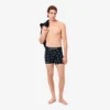 Boxers de algodão elástico estampados para homem