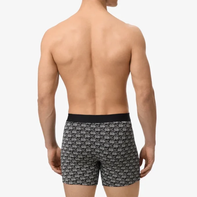 Boxers de algodão elástico estampados para homem