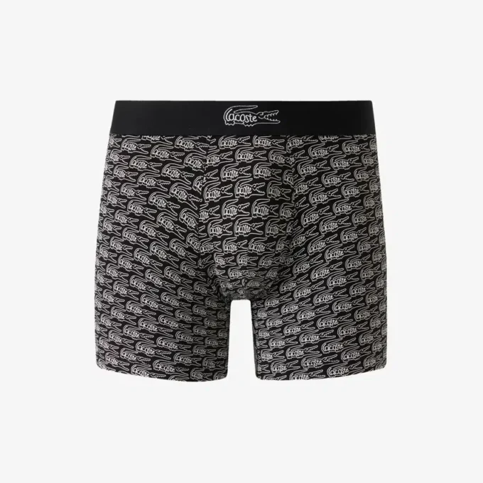 Boxers de algodão elástico estampados para homem