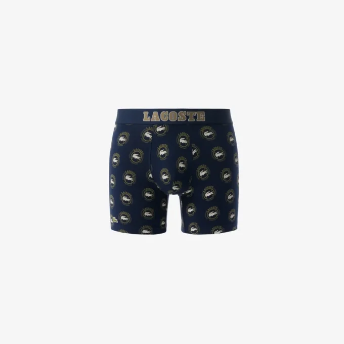 Boxers de algodão elástico estampados para homem