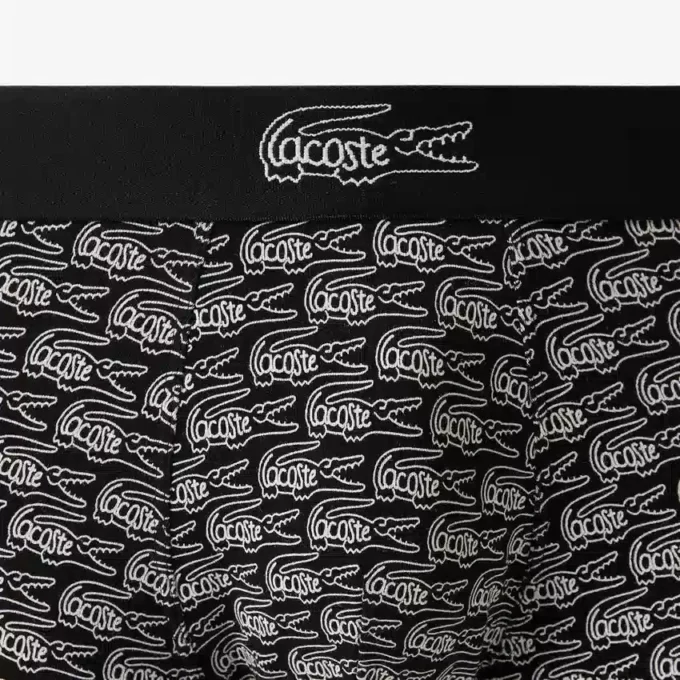 Boxers de algodão elástico estampados para homem