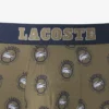 Boxers de algodão elástico estampados para homem