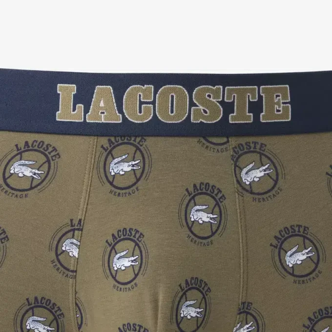Boxers de algodão elástico estampados para homem
