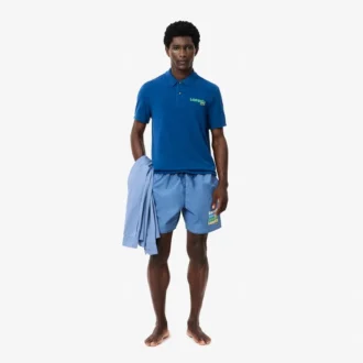 Boxers de banho com efeito lavado para homem