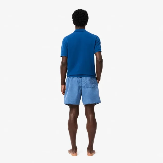 Boxers de banho com efeito lavado para homem
