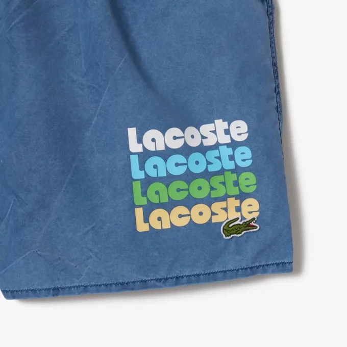 Boxers de banho com efeito lavado para homem