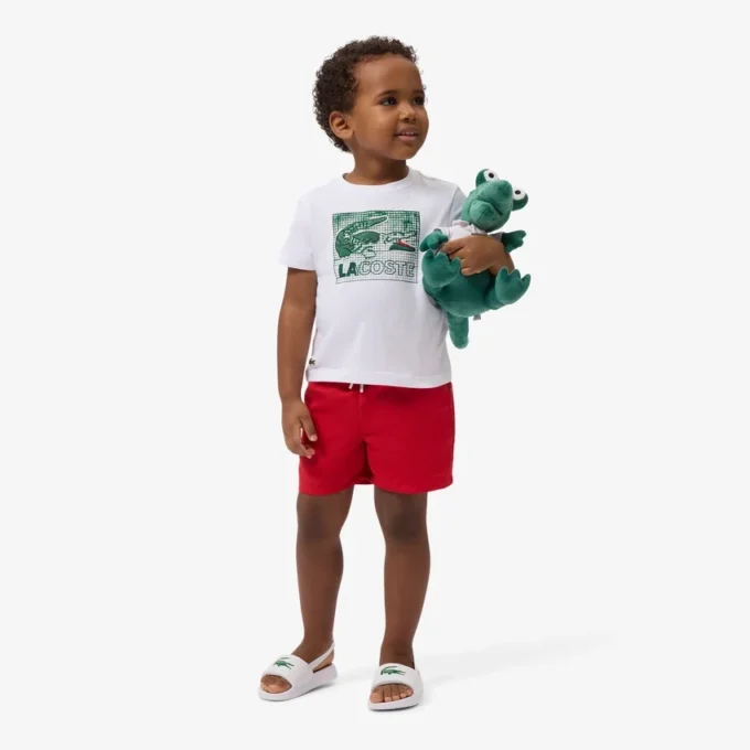 Boxers de banho com forro monocromático