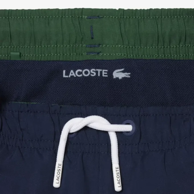 Boxers de banho com forro monocromático