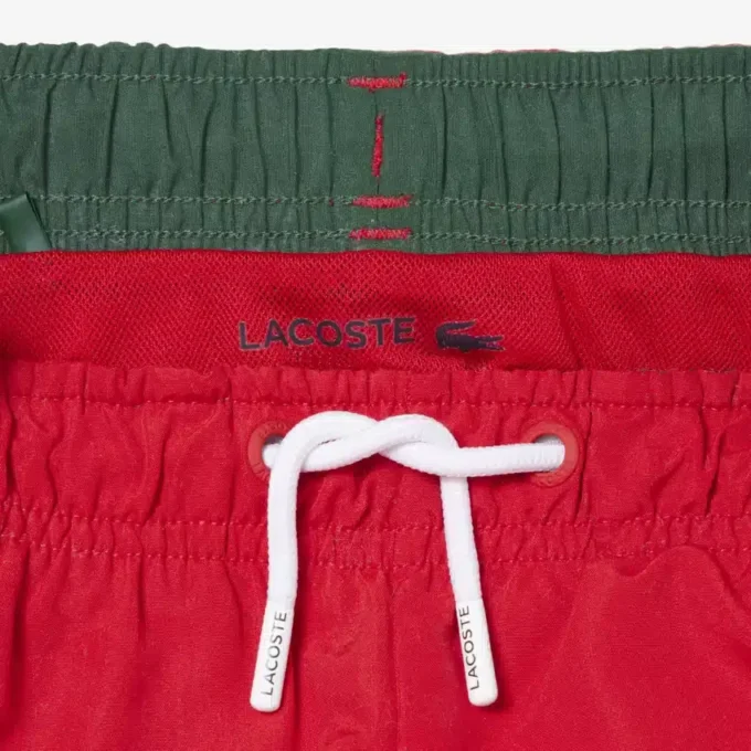 Boxers de banho com forro monocromático