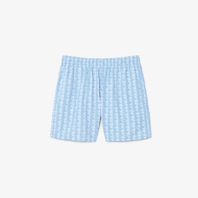Boxers de banho de comprimento médio com estampado Monogram
