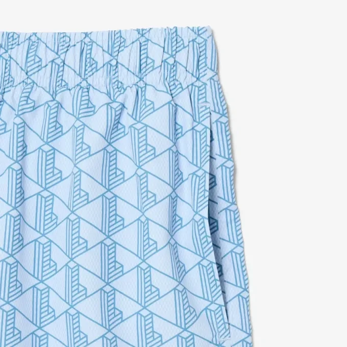 Boxers de banho de comprimento médio com estampado Monogram