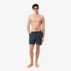 Boxers de banho de comprimento médio com padrão de crocodilo
