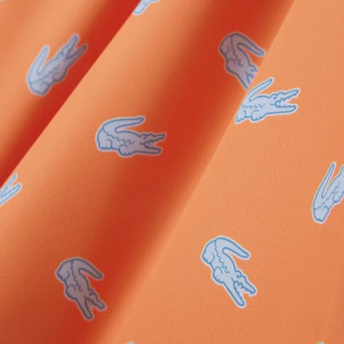 Boxers de banho de comprimento médio com padrão de crocodilo