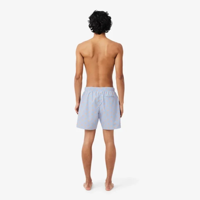 Boxers de banho de comprimento médio com padrão de crocodilo