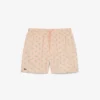 Boxers de banho de comprimento médio com padrão de crocodilo