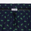 Boxers de banho de comprimento médio com padrão de crocodilo