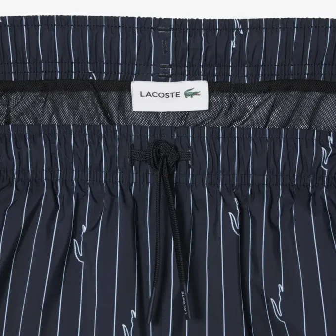 Boxers de banho de comprimento médio com padrão de crocodilo