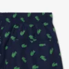 Boxers de banho de comprimento médio com padrão de crocodilo