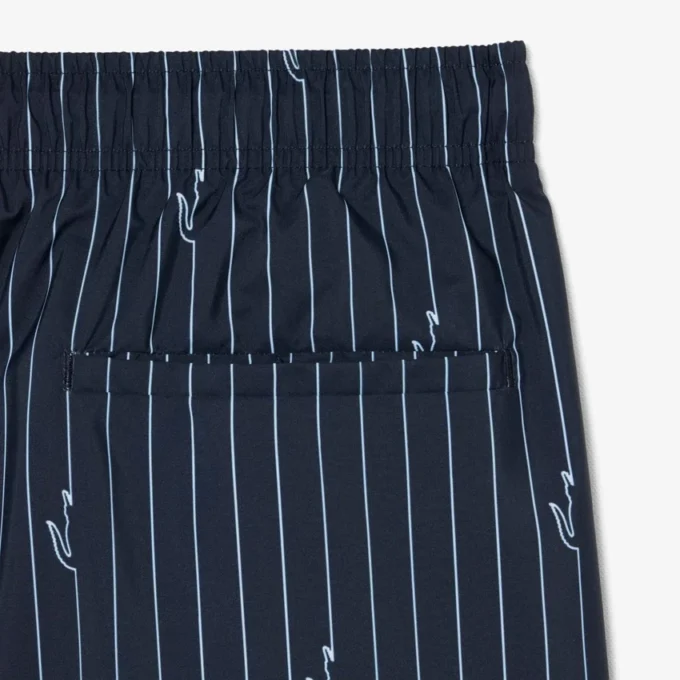 Boxers de banho de comprimento médio com padrão de crocodilo