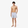 Boxers de banho de comprimento médio com riscas e textura para homem