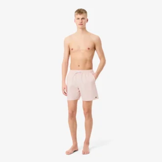Boxers de banho de comprimento médio com riscas e textura para homem