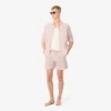 Boxers de banho de comprimento médio com riscas e textura para homem