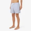 Boxers de banho de comprimento médio com riscas e textura para homem