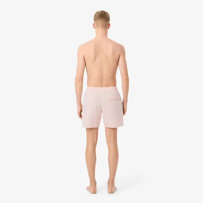 Boxers de banho de comprimento médio com riscas e textura para homem