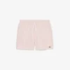 Boxers de banho de comprimento médio com riscas e textura para homem