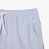 Boxers de banho de comprimento médio com riscas e textura para homem