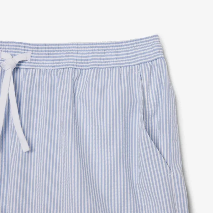 Boxers de banho de comprimento médio com riscas e textura para homem