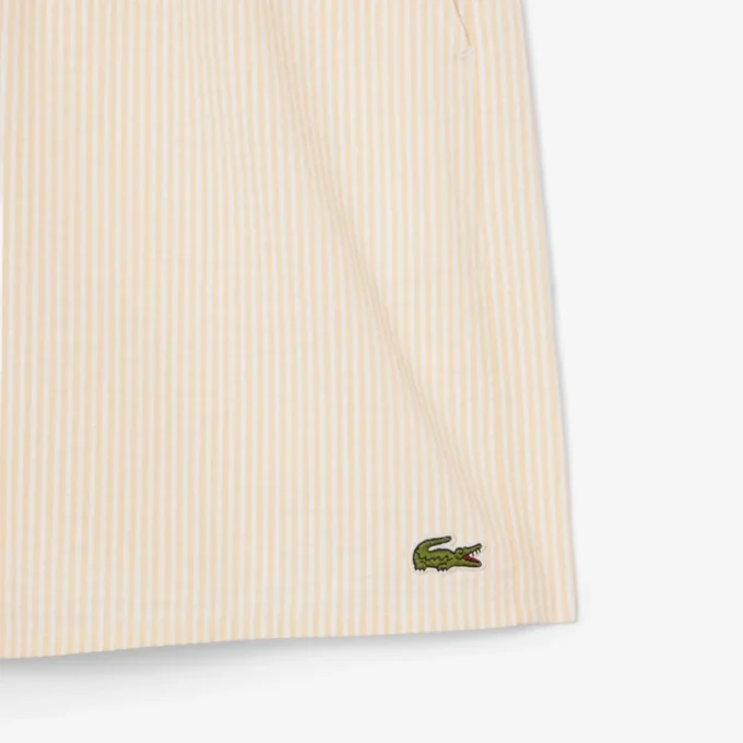 Boxers de banho de comprimento médio com riscas e textura para homem