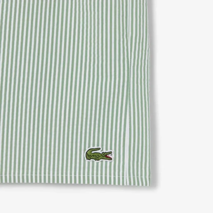 Boxers de banho de comprimento médio com riscas e textura para homem
