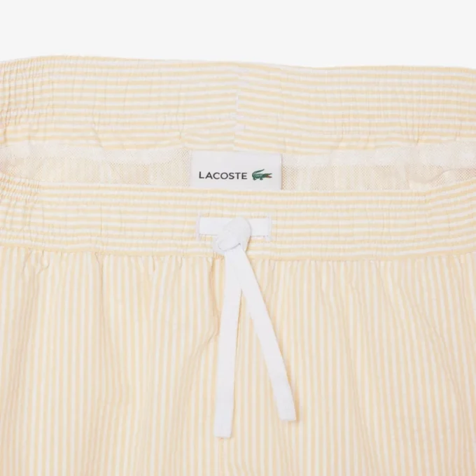 Boxers de banho de comprimento médio com riscas e textura para homem