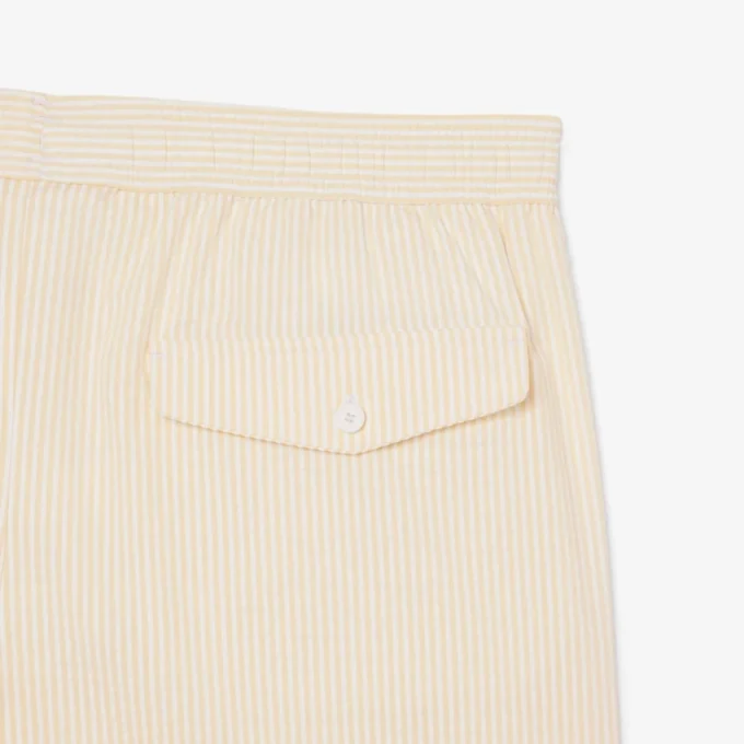 Boxers de banho de comprimento médio com riscas e textura para homem