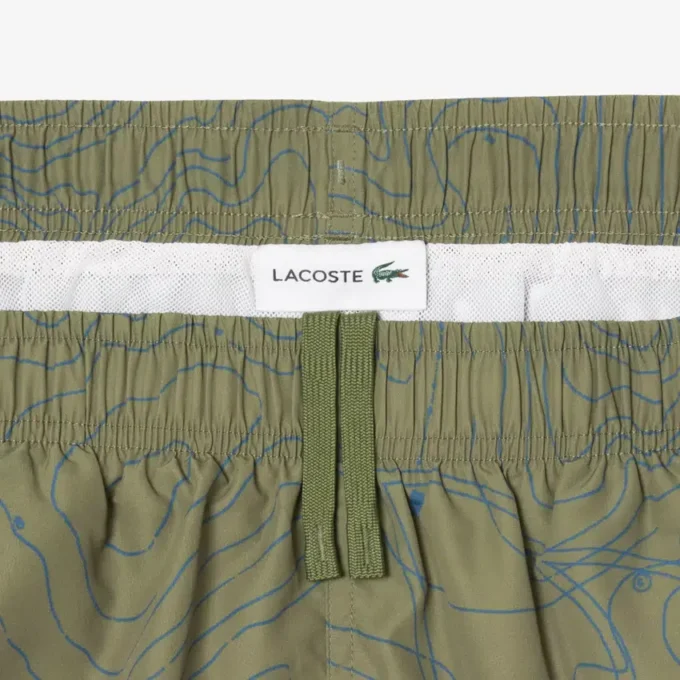 Boxers de banho de comprimento médio estampados para homem