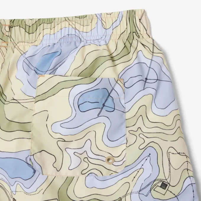 Boxers de banho de comprimento médio estampados para homem