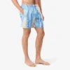 Boxers de banho de comprimento médio às riscas